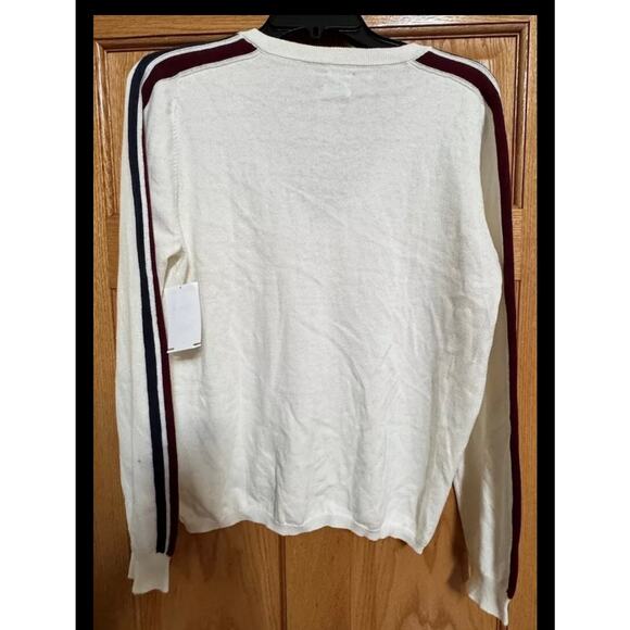 Faherty Sconset V-Neck Sweater In Ivory
Ski Stripe size large Classic - Picture 6 of 8